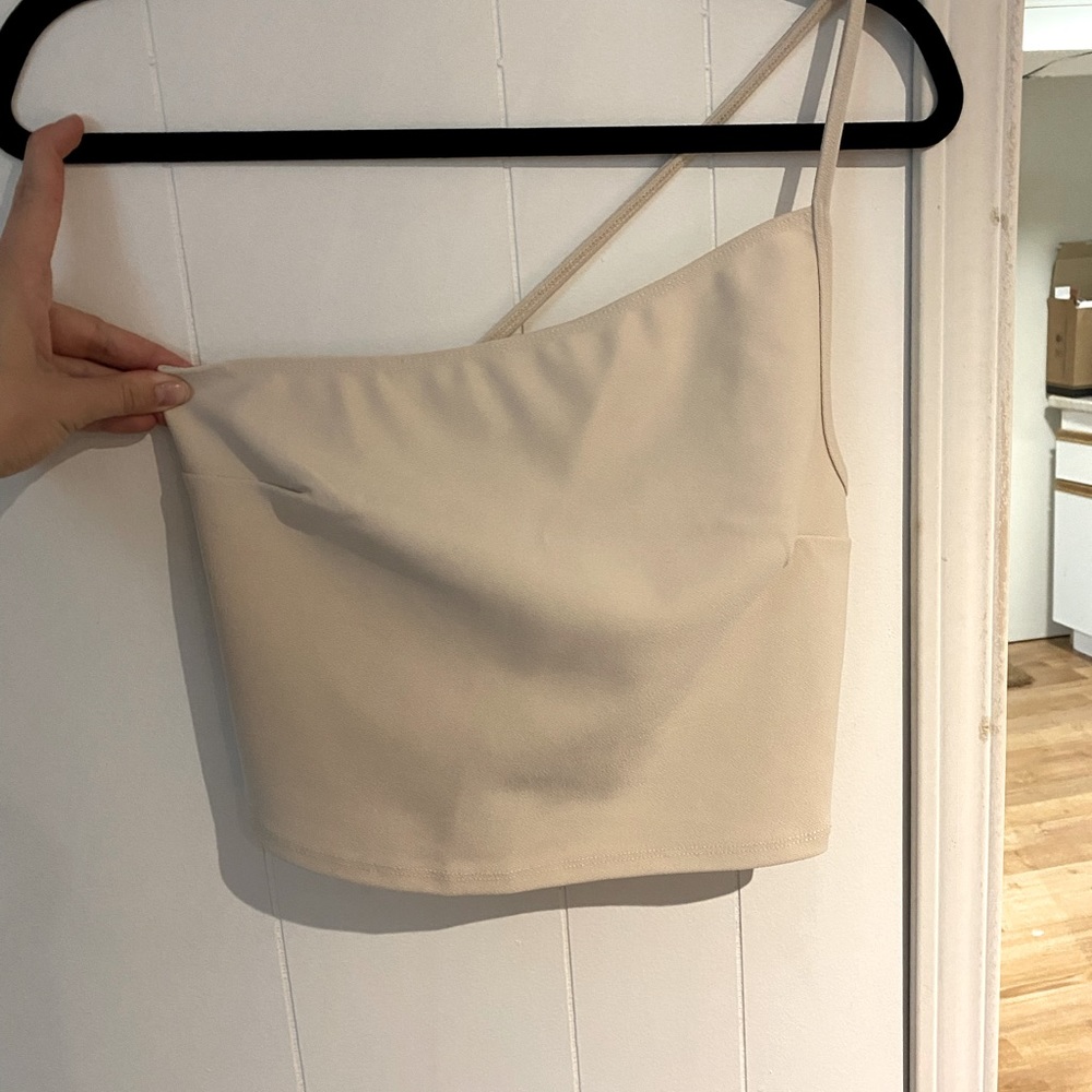 Cropped Asymmetrical One-Shoulder Top